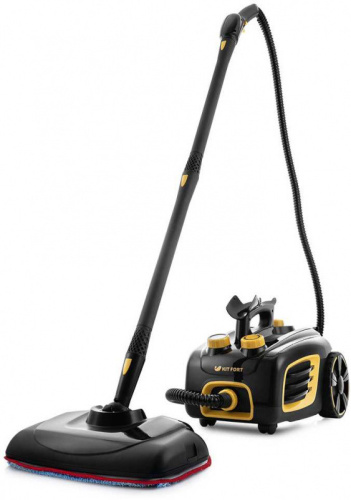 Пароочиститель Kitfort КТ-932 черный/оранжевый