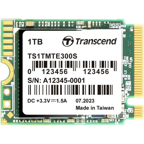 SSD Transcend MTE300S (TS1TMTE300S), 1TB, 3D TLC NAND, M.2 2230 ,PCI-E 4x R/W - 2000/1650 MB/s