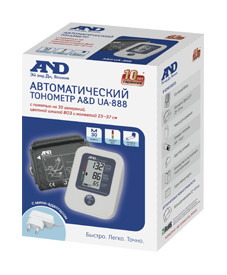Тонометр автоматический A&D UA-888AC M-L белый