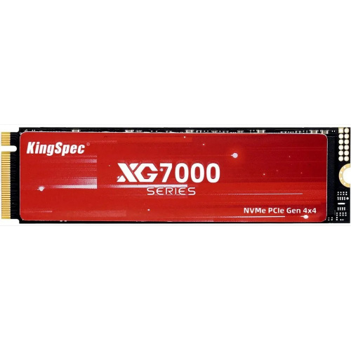 SSD KingSpec XG7000 (XG7000-1TB) M.2 1.0Tb (PCI-E 4.0 x4, up to 7400/6600MBs, 3D TLC, 600TBW, NVMe 1.4, 22х80mm, heatsink)