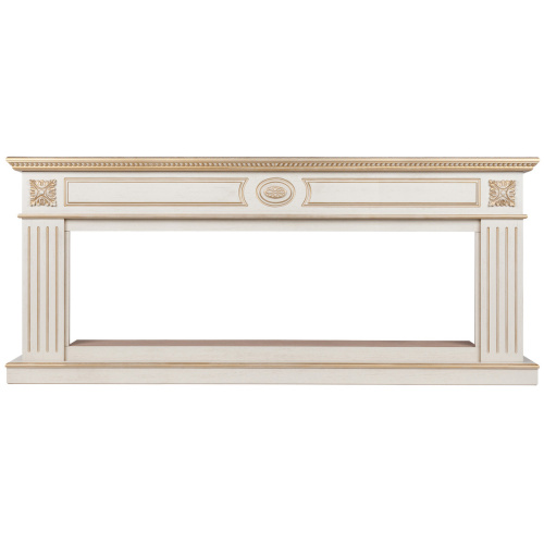 Портал каминный из МДФ RealFlame Siena 60 белый дуб с золотой патиной , под очаг Saphir 60