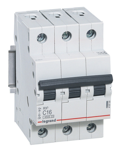 Выключатель автоматический Legrand RX3 419708 16A тип C 4.5kA 3П 400В 3мод