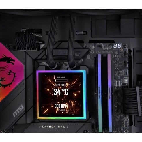 СВО Lian Li HydroShift II LCD-S 360N (GHS2LCDS36NB Black) (G89.GHS2LCDS36NB.R0) / 3.4" IPS LCD / W/O Fans