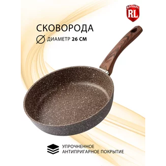 Сковорода Rashel R-10626 Титан&Гранит 26см коричневый