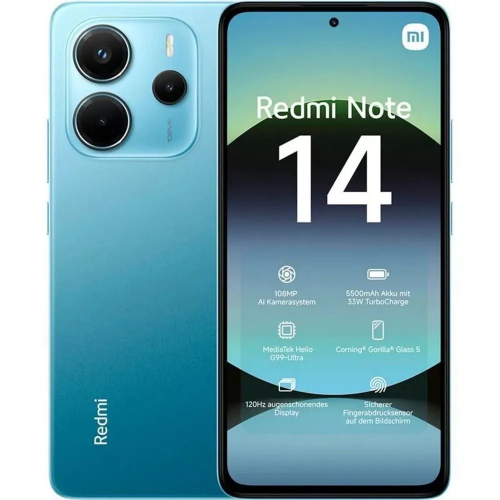 Смартфон Xiaomi Redmi Note 14 6/128 Гб Lte Океанический Синий Смартфон Xiaomi Redmi Note 14 6/128 Гб Lte Океанический Синий