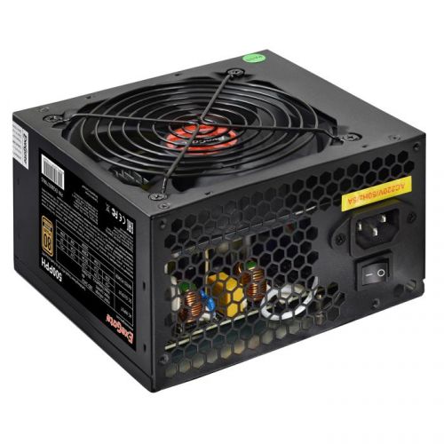 Блок питания ExeGate 500PPH-S EX280577RUS-S 500W, 80+Bronze, ATX, black, APFC, 12cm, 24p, (4+4)p, 5*SATA, 3*IDE
