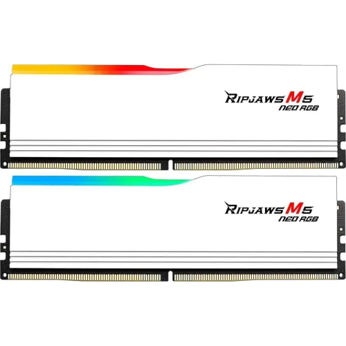 ОЗУ G.SKILL Ripjaws M5 Neo RGB (F5-6000J3038F16GX2-RM5NRW) 32GB (2x16GB) 6000MHz DDR5 CL30 (30-38-38-96) 1.35V / White