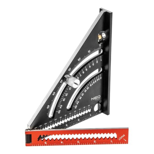 Угольник NEO Tools 72-105 150 мм + складная линейка 160 мм