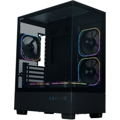 Корпус XASTRA Q400M 5ARGB-FG-C6-UC Black (Q400M-5FG12A-C6-UC) mATX/Aquarium/Screewless/ 5x120mm ARGB PWM FG fans/Argb+PWM HUB 6port/ Type-C