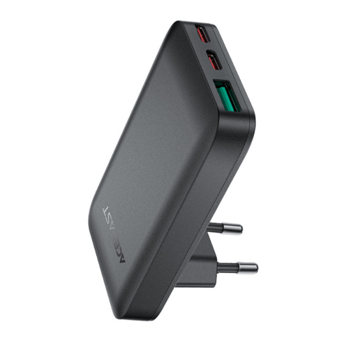 СЗУ ACEFAST A100 PD65 W Gan 2 USBC/1 USB-A Ultra-Thin Charger EU Black