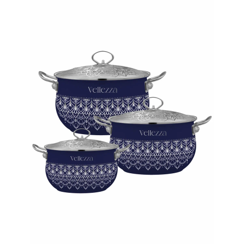 Набор кастрюль VELLEZZA VZ-1004BL