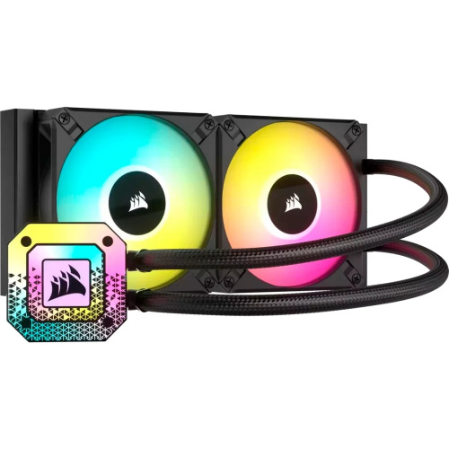 СВО Corsair iCUE H100i Elite Capellix XT (CW-9060068-WW) (240mm, Black, RGB/ Fans 2x120mm, 65.57CFM)