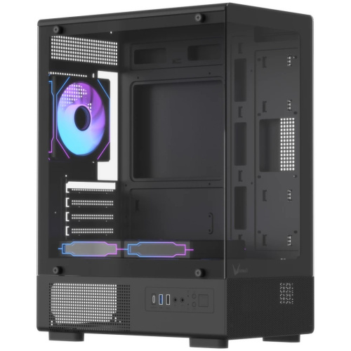 Корпус Formula Crystal Z1CM Plus AR v2 (crystal z1cm plus black ar v2), без БП, mATX, черный