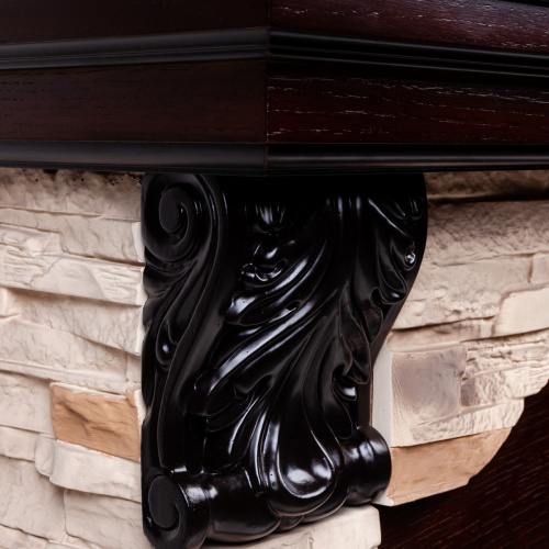 Электрокамин RealFlame Dublin Rock AO античный дуб с очагом Majestic Lux Black