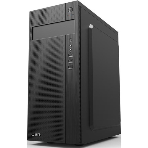 Корпус CBR PCC-ATX-E185-WPSU ATX Miditower E185, без БП, 2*USB 2.0, HD Audio+Mic, Black