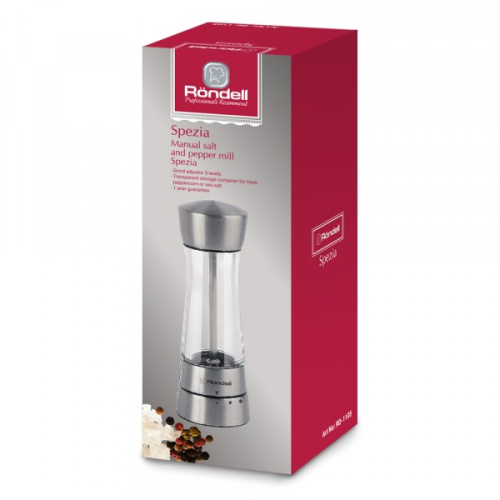 Мельница для перца/соли Rondell Piquant RD-1106 стальной/черный