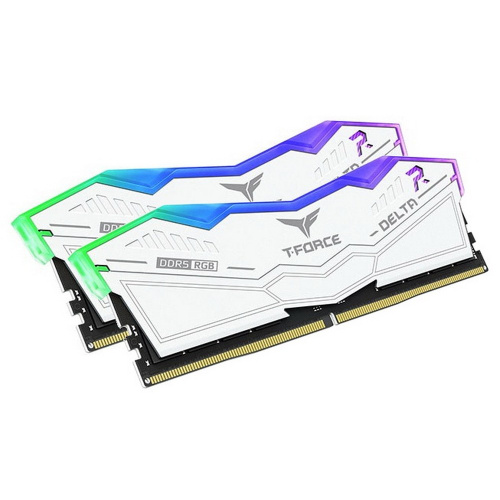ОЗУ TEAMGROUP T-Force Delta RGB 32GB (FF4D532G6000HC30DC01) (2x16GB) DDR5 6000MHz CL30 (30-36-36-76) 1.35V / White
