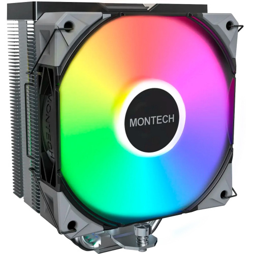Кулер Montech NX400 ARGB (NX400ARGBBK) Soc-AM5/AM4/1200/1700/1851 черный 4-pin 34.17dB Al+Cu 220W Ret