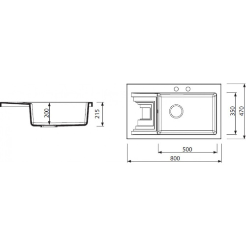 Кухонная мойка Marmorin Halit 520 113 012 black Metalic