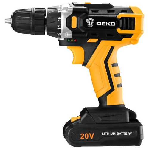 Дрель аккумуляторная DEKO DKCD 20 FU-Li 20v 1*1.5Ah Li-Ion 063-4176 с акк и ЗУ