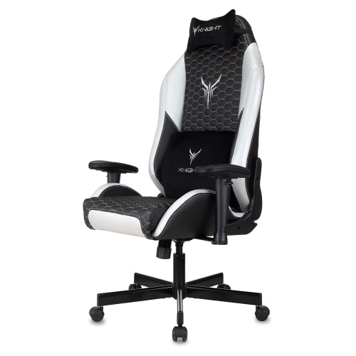 Кресло Knight Neon Silver эко.кожа черный/серебряный