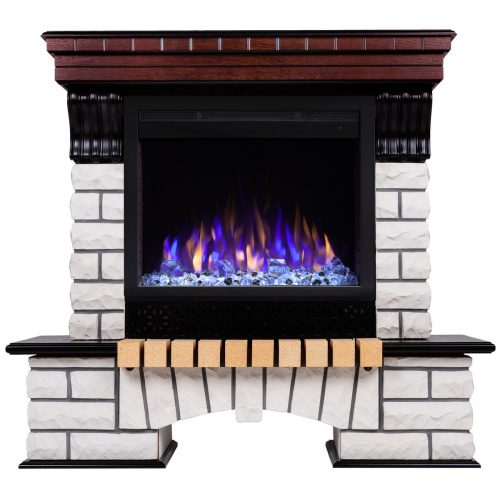 Электрокамин RealFlame Country AO античный дуб с очагом Saphir 25,5