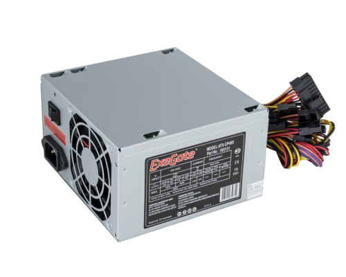 Блок питания Exegate EX165131RUS CP400, ATX, 8cm fan, 24+4pin, 3xSATA, 1xFDD, 2xIDE