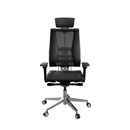 Кресло руководителя Метта Yoga 4DF B2-14D - YM93+Infinity (Z252343249) черный сетка/ткань крестов. алюминий хром