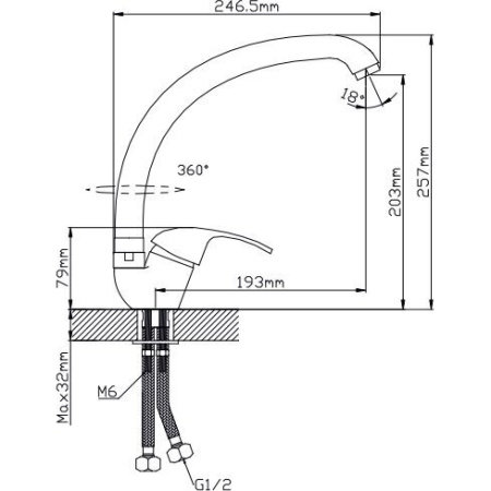 Смеситель для кухни Potato P4104
