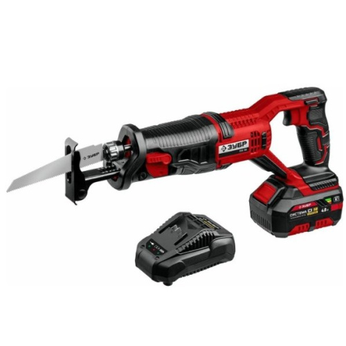 Пила сабельная ЗУБР СПЛ-185-41, 1 АКБ (4Ач), в коробке