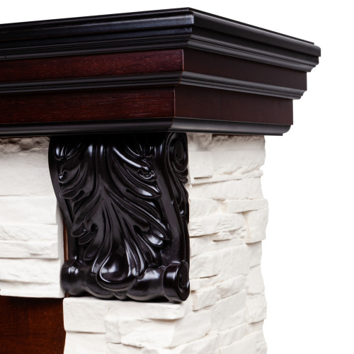 Электрокамин RealFlame Dublin Lux AO античный дуб с очагом Fobos Lux Black RC