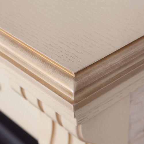 Электрокамин RealFlame Athena WT белый дуб с золотой патиной с очагом Majestic Lux Black RC