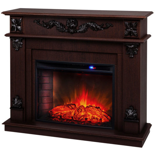 Электрокамин RealFlame Philadelphia 25,5/26 DN орех с очагом Evrika 25,5 LED