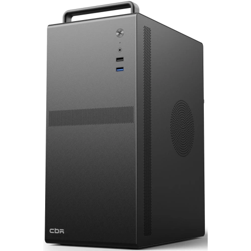 Корпус CBR V205 (PCC-MATX-V205-WPSU), Minitower, без БП, mATX, 1*USB 3.0, 1*USB 2.0, HD Audio+Mic, ручка, каркас металл 1.8мм, Black
