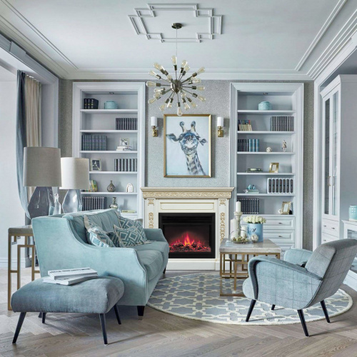 Электрокамин RealFlame Ekaterina 26 WT с очагом Moonblaze Black