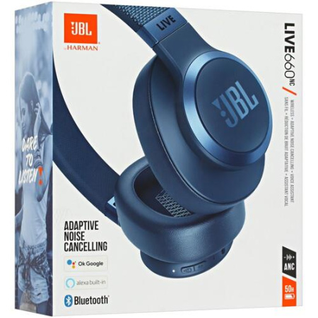 Беспроводные/проводные наушники JBL LIVE 660NC синий