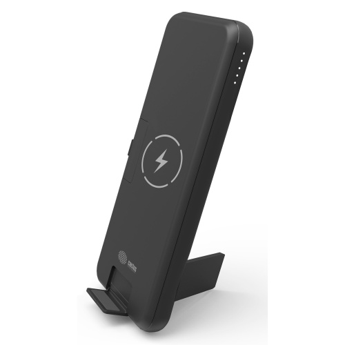Мобильный аккумулятор Cactus CS-PBFSQT-10000 Li-Pol 10000mAh 3A 1xUSB беспроводная зарядка черный