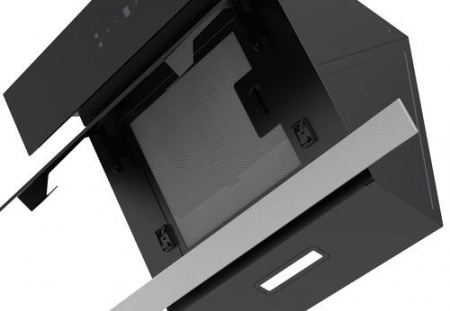 Вытяжка наклонная Midea MH60AN668GB черный/серебристый