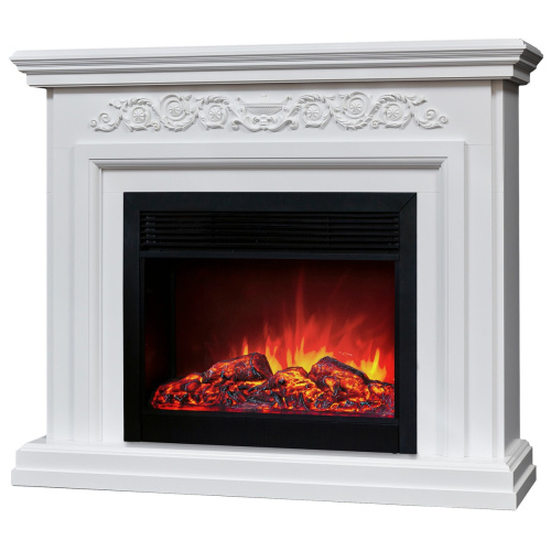 Электрокамин RealFlame Leticia 26 WT белый с очагом Moonblaze Black
