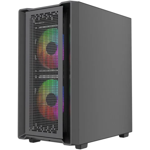 Корпус Powercase Mistral SM04 ARGB (CMMSM04B-A3), Tempered Glass, Front Nylon Filter, 3x120mm ARGB PWM fans, чёрный, mATX