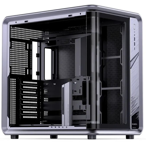 Корпус JONSBO Jonsplus BO400CG, TG (aquarium), mini-ITX, mATX, ATX, серый