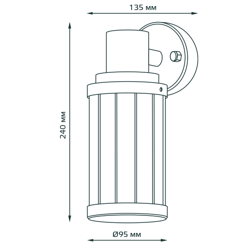 Светильник садово-парковый Gauss GD022 60Вт черный
