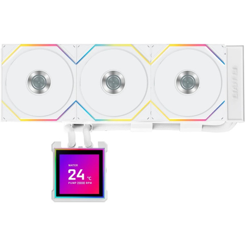 СВО Lian Li HydroShift II LCD-S 360TL (GHS2LCDS36TW White) (G89.GHS2LCDS36TW.R0) / 3.4" IPS LCD / 3x120mm ARGB PWM Fans