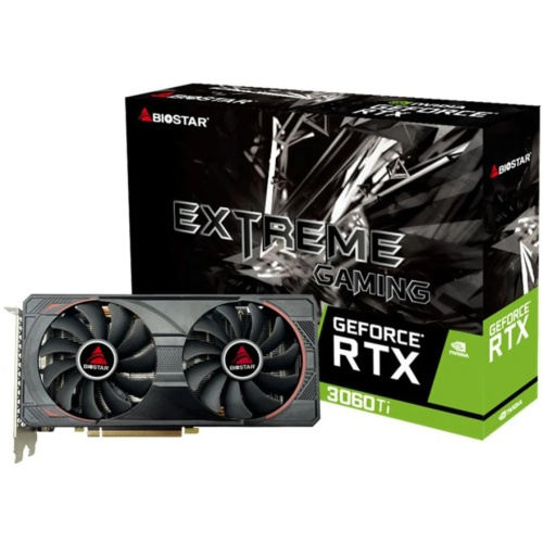 Видеокарта Biostar Nvidia RTX3060Ti 8Gb (VN3606TM82) 256bit GDDR6 PCI-E 1410/14000/HDMIx1/DPx3/HDCP Ret