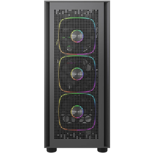 Корпус Powercase ByteFlow Black V2 (CBFB-A4-V2), Tempered Glass, 4x 120mm ARGB fans, чёрный, ATX