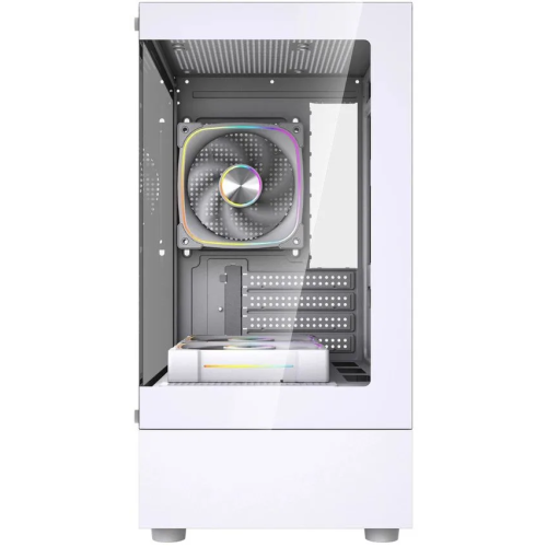 Корпус Powercase Vision Micro M1 ARGB (CVMM1W-A3), Tempered Glass, 3x 120mm ARGB fans, белый, mATX