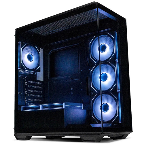 Корпус XASTRA Q600 6ARGB-C10 Black (Q600-6FM12A-C10) ATX/Aquarium/Screewless/6x120mm ARGB PWM FM fans/Argb+PWM HUB 10port