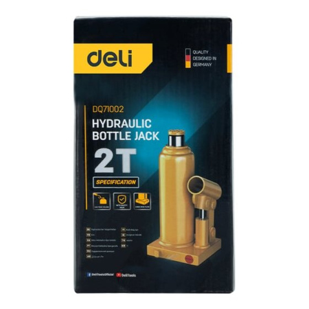 Домкрат бутылочный Deli DQ71002 2 т