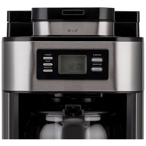 Кофемашина Kitfort КТ-781 нерж/черный