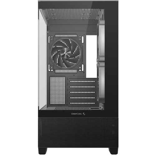 Корпус Deepcool CG380 3F без БП, боковое окно (панорама), 3x120mm ARGB PWM вентилятора, черный, mATX